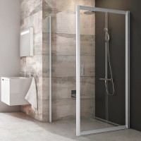 BLPS- 90 (Transparent) White Неподвижная стенка для душа (9BH70100Z1)