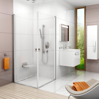 CRV1-90 white (Transparent) Душевые двери (1QV70101Z1)
