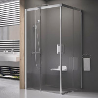 MSRV4-90/90 satin (Transparent) Душевой уголок (1WV77U00Z1)