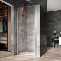 Душ. двері NDOP 1-80  сатін +Transparent (03O40U00Z1)