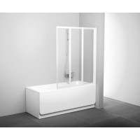 Шторки д/ванны складные VS 3 100 white (Transparent) (795P0100Z1)