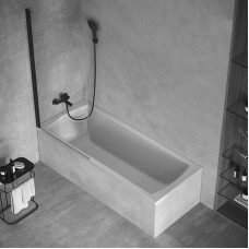 Штора д/ванни XPSVS 1-80 скло Транспарент, профіль чорний (X75OM30FZ1)