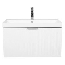 Шафка FABIO+умивальник FABIO 80 см, консольна ручка білий мат, хром (30968)