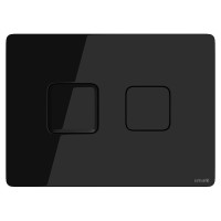 Кнопка ACCENTO (д/інст.с-ми AQUA 52,50), квадратна, чорне скло, пневм (S97-058/К97-0451)