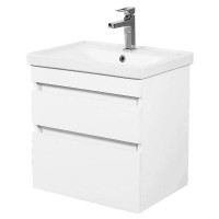 Аквародос Тумба AQUARODOS Вінтаж біла 60 см з умивальником Frame консольна (10466)