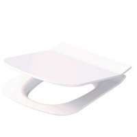 Сидіння д/унітазу VIRGO/CITY прям. SLIM, дюропл антиб повільне падіння легке зняття (K98-0220)