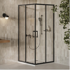 Душ штора XPSRV2-90 Transparent, профіль чорний (X14V7030FZ1)