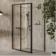 Стінка д/душ. кабіни XPSPS-80 Transparent, профіль чорний (X90V4030FZ1)