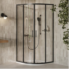 Душ. штора XPSCP4-90 R-500 transparent, профіль чорний (X3B27030FZ1C)