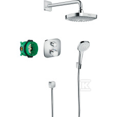 CROMA SELECT E душовий набір прихованого монтажу з термостатом, колір хром, HANSGROHE (27294000)