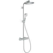 Crometta S Душова система Showerpipe 240 1jet, EcoSmart, 9 л/хв, хром, HANSGROHE (27268000)