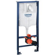 Інсталяція для підвісного унітазу 3 в 1 Grohe Rapid SL + кнопка Arena Cosmopolitan S (39504000)