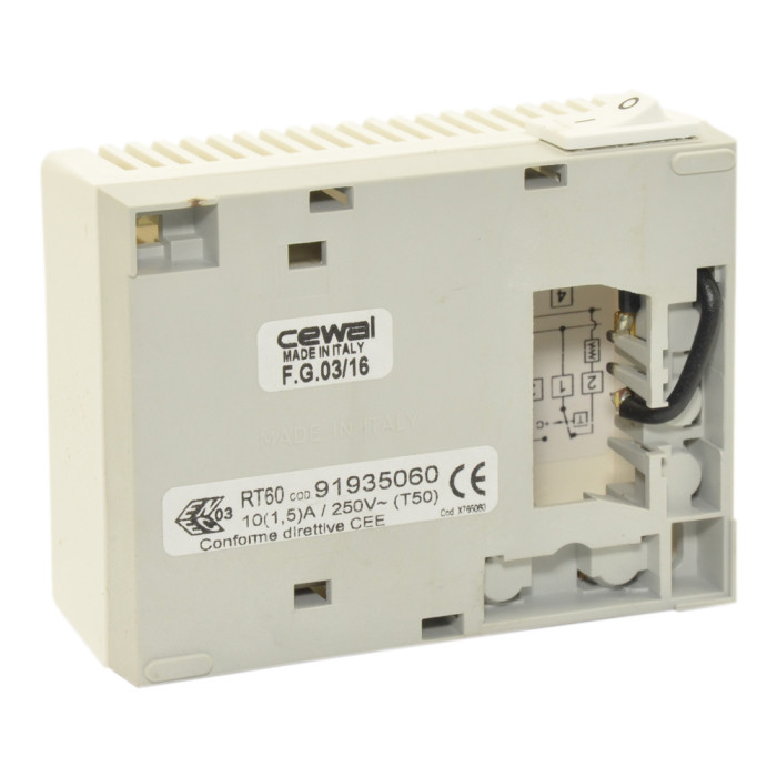 Электромеханический комнатный термостат RT 60 5÷30°C 10A(2,5A)250V Cewal S.p.A. (91935060)
