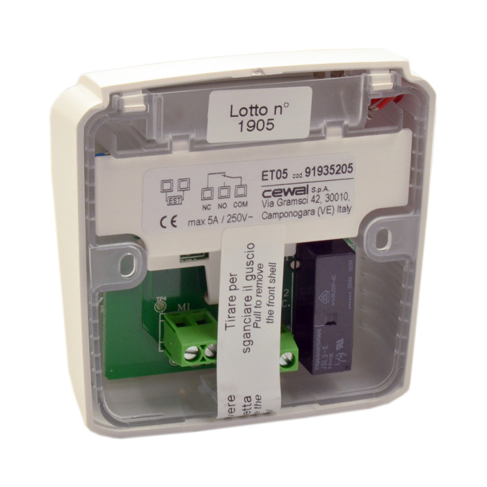 Цифровий кімнатний термостат ET 05 5(2)A/230V 0/+50°C Cewal S.p.A. (91935205)