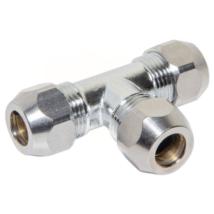 (G02540) Тройник хром Ø10 VA Albertoni srl (423)