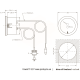 Капілярний термоманометр TI 52 P Ø52 1/4″ 4 бара 0/120°С L=1500 мм Cewal S.p.A. (91392120)