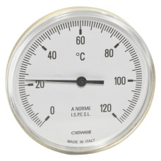 Термометр с металлическим корпусом Ø100 0/120°С 5 см фронтальный Cewal S.p.A.