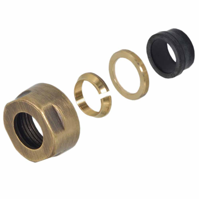 Гайка для мідної труби Ø15 мм x 3/4″ EK BRUSH BRONZE Carlo Poletti Srl (A33109MEK)