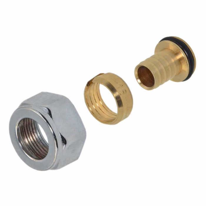 Гайка для PEX труби Ø16 x 2,0 мм x 24-19 ХРОМ Carlo Poletti Srl (A55606B)