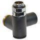 Кран радіаторний трьохосьовий BLACK MATTE Ø1/2″x3/4″ SX (лівий) COMBI CORNER (підкл. тену) Carlo Poletti Srl (V110112E9005OSX)