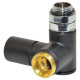 Кран радіаторний трьохосьовий BLACK MATTE Ø1/2″x3/4″ SX (лівий) COMBI CORNER (підкл. тену) Carlo Poletti Srl (V110112E9005OSX)