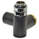 Кран радиаторный трехосевой BLACK MATTE Ø1/2″x3/4″ SX (правый) COMBI CORNER (подкл. тену) Carlo Poletti Srl (V110112E9005ODX)