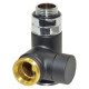 Кран відсікаючий трьохосьовий BLACK MATTE Ø1/2″x3/4″ DX (правий) COMBI CORNER (підкл. тену) Carlo Poletti Srl (V110212E9005ODX)