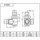 Кран відсікаючий трьохосьовий BLACK MATTE Ø1/2″x3/4″ DX (правий) COMBI CORNER (підкл. тену) Carlo Poletti Srl