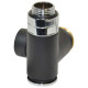 Кран відсікаючий трьохосьовий BLACK MATTE Ø1/2″x3/4″ DX (правий) COMBI CORNER (підкл. тену) Carlo Poletti Srl