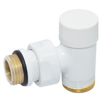 Кран відсікаючий кутовий БІЛИЙ Ø1/2″ х 24-19 COMPACT Carlo Poletti Srl (V150211EF)
