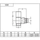 Кран радіаторний кутовий ХРОМ Ø1/2″ х 24-19 CYLINDER Carlo Poletti Srl (V30110B)