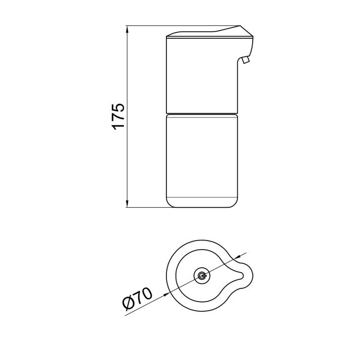 Дозатор для жидкого мыла Qtap Pohodli автоматический 4,5V QT144WH42925 White (Автодозатор)