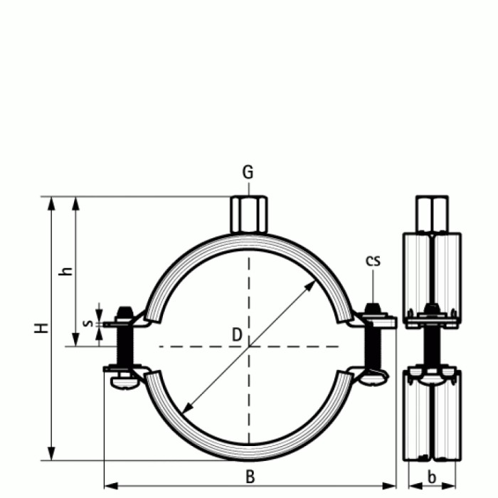 Хомут Walraven Bifix® G2 M8/10 BUP1000 D 100-105 мм 31085105