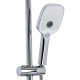 Душова система універсальна Qtap Gemini на три споживача (з виливом) QTGEM111CRW45687 Chrome/White