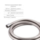 Комплект для душу Qtap Namesti Chrome: Змішувач QTNAM6225102NC + Лійки (QTRUC125CRM45954,QTHLA107CRM45784) + Шланг QTHADPVC200C + QTCRMBH130