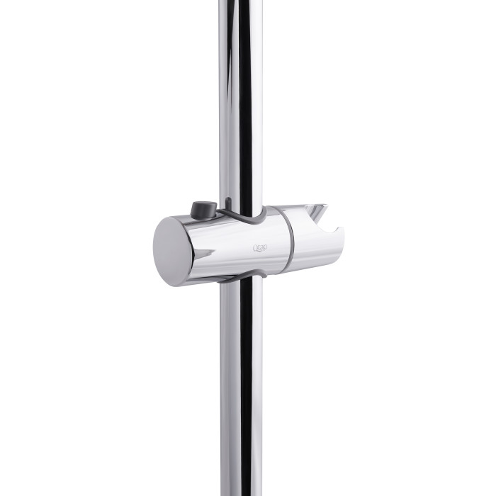 Душевая стойка с держателем универсальная Qtap Lepit 665 мм круглая QTLEP82103OC Chrome