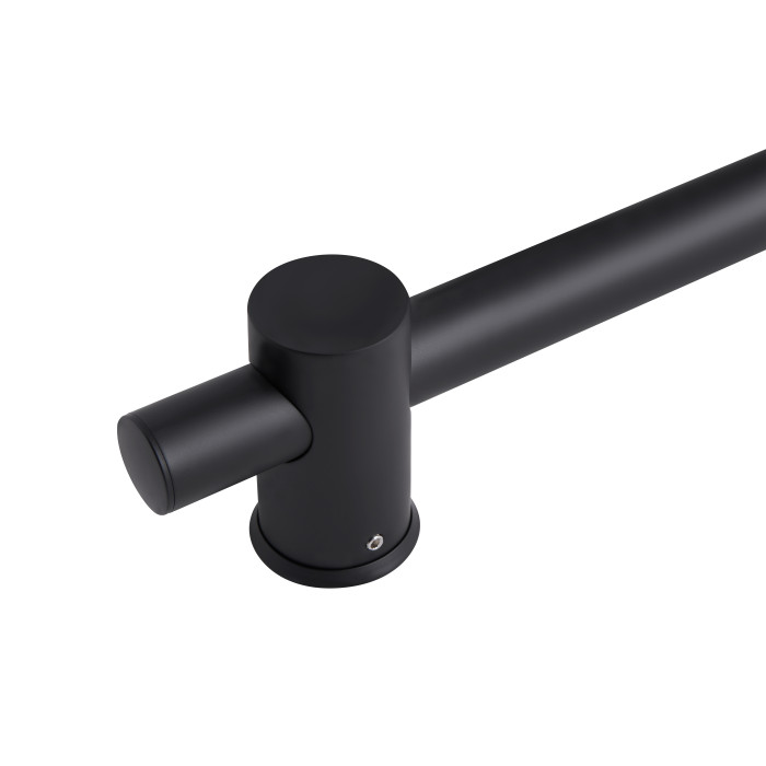 Душевая стойка с держателем универсальная Qtap Lepit 665 мм круглая QTLEP82103OB Черный матовый