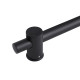 Душевая стойка с держателем универсальная Qtap Lepit 665 мм круглая QTLEP82103OB Черный матовый