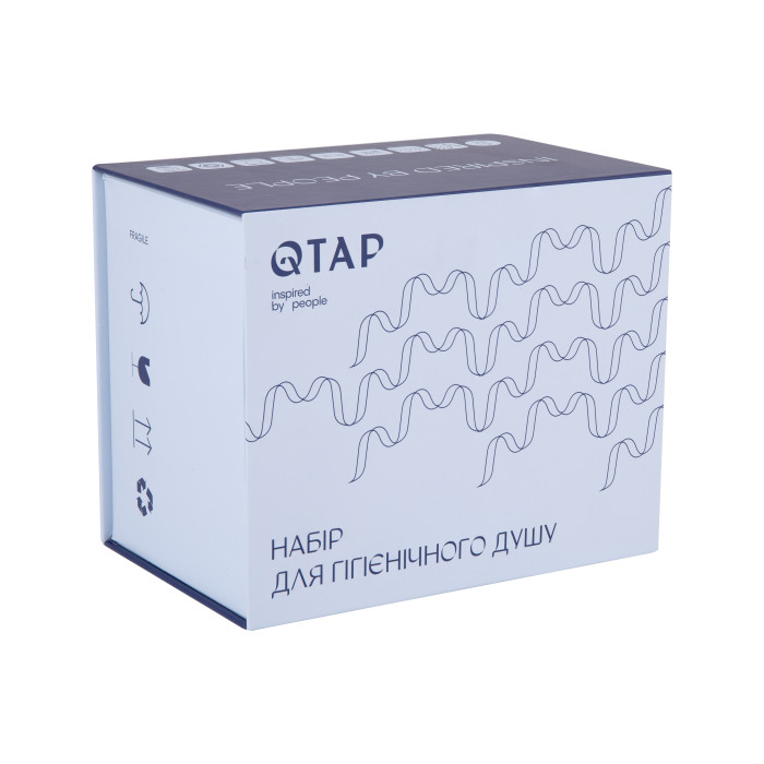Набор для гигиенического душа Qtap Inspai-Varius прямоугольный QTINSVARCRMV00440201 Chrome