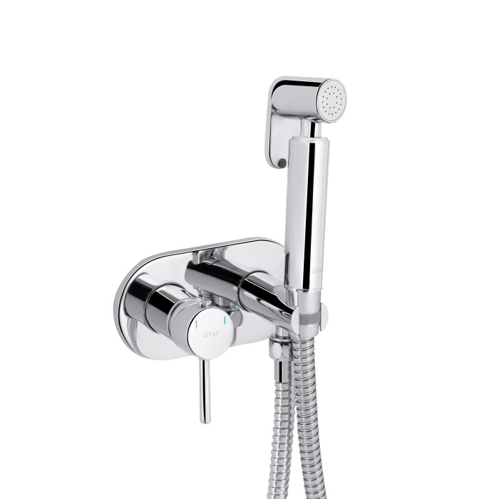 Набор для гигиенического душа Qtap Inspai-Varius круглый QTINSVARCRMV00440501 Chrome