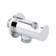 Подключение с держателем для шланга Qtap Spojeni круглое QTCRMBH030 Chrome
