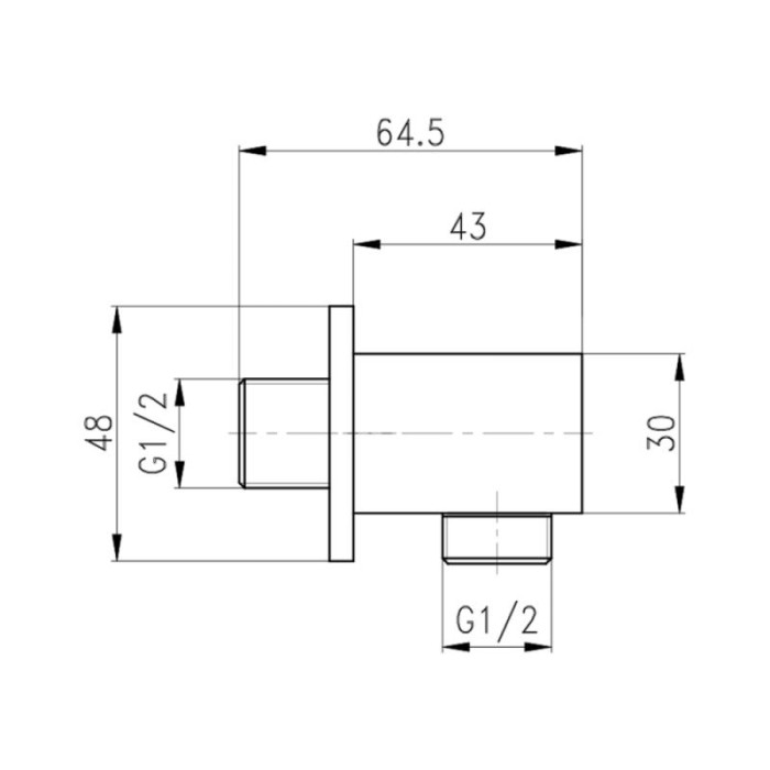 Підключення для шланга Qtap Spojeni прямокутне QT809810842857NB Black Matt