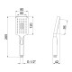 Лейка для ручного душа Qtap Rucni 120х80 мм прямоугольная QTRUCA121N3KCC Хром