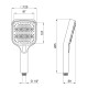 Лейка для ручного душа Qtap Rucni 260x120 мм круглая QTRUC125BLM45782 Black Matt