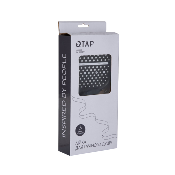 Лейка для ручного душа Qtap Rucni 260x120 мм круглая QTRUC125BLM45782 Black Matt