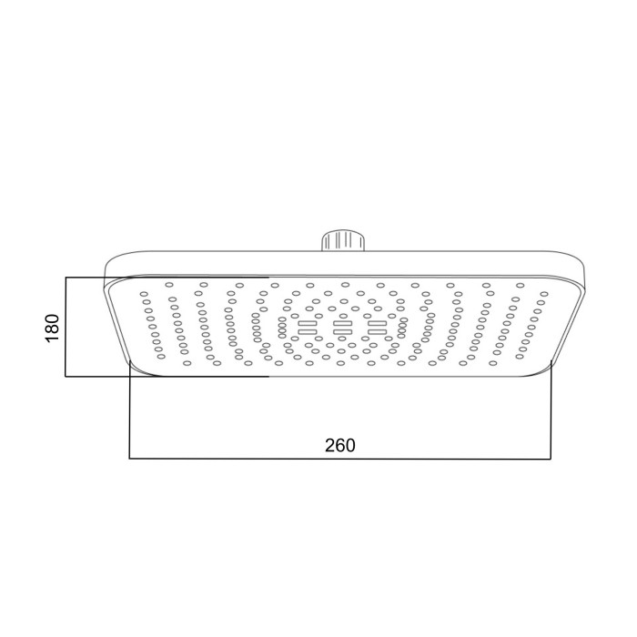 Воронка для верхнего душа Qtap Hlavova 260x180 мм прямоугольная QTHLA107CRM45784 Chrome/Black