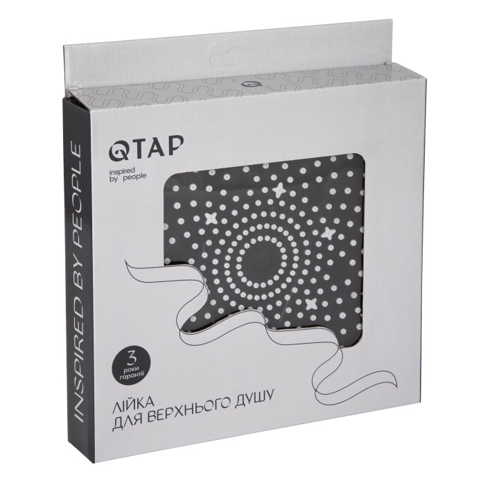 Воронка для верхнего душа Qtap Hlavova D 230 мм округлая QTHLA107BLM45788 Black Matt
