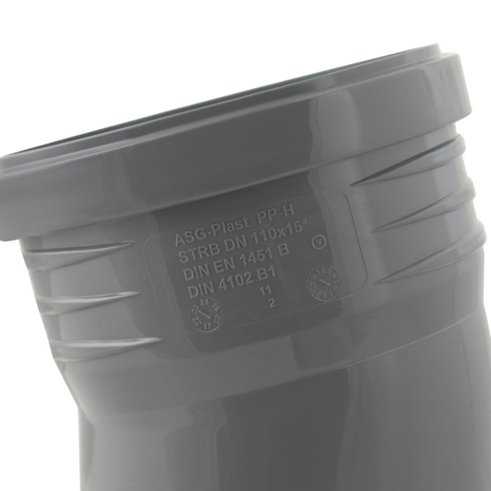 Коліно ASG HTR ф110 мм x15° (x15°)