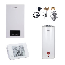 Комплексне рішення Thermo Alliance для котельні: електричний котел 12 кВт + комплект підключення бойлера + комбінований підлоговий водонагрівач 100 л (TA149DCN1247149)