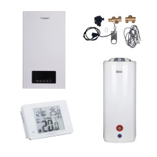 Комплексне рішення Thermo Alliance для котельні: електричний котел 12 кВт + комплект підключення бойлера + комбінований підлоговий водонагрівач 120 л (TA149DCN1247150)